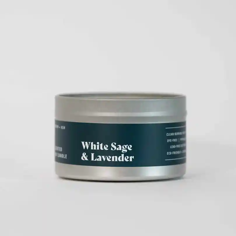 White Sage and Lavender Soy Candle - Image 2