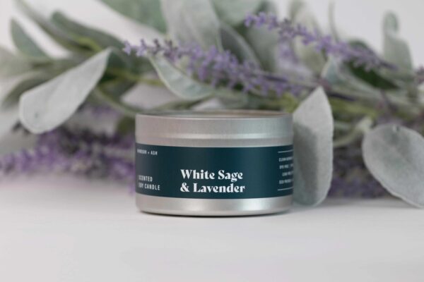 White Sage and Lavender Candle - Image 3